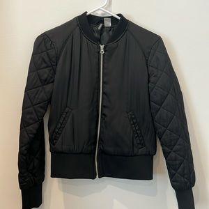 H&M black bomber jacket